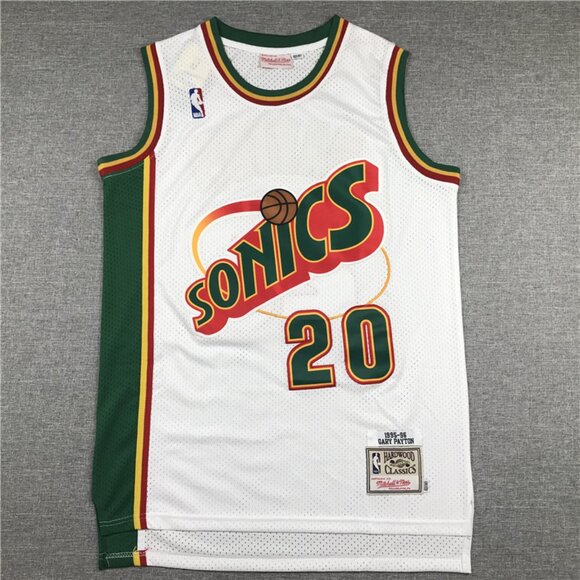Mens Gary Payton White Stitched Jersey